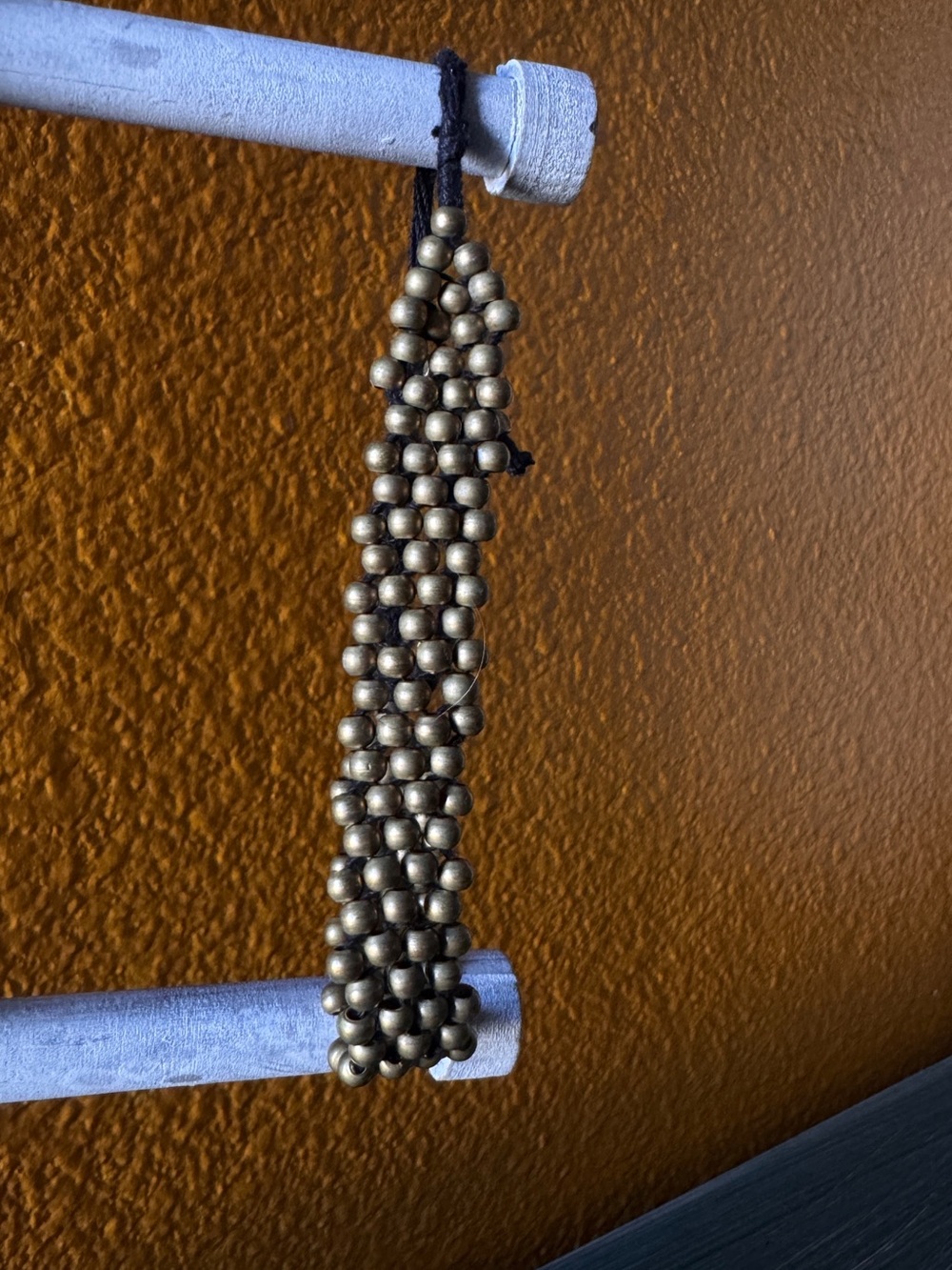 Beaded Stretch Bracelet in Antique Gold